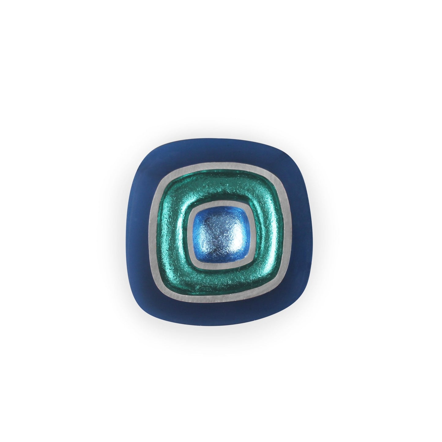 Pacific Abstract Squares Shiny Brooch | The Jewellery Stop