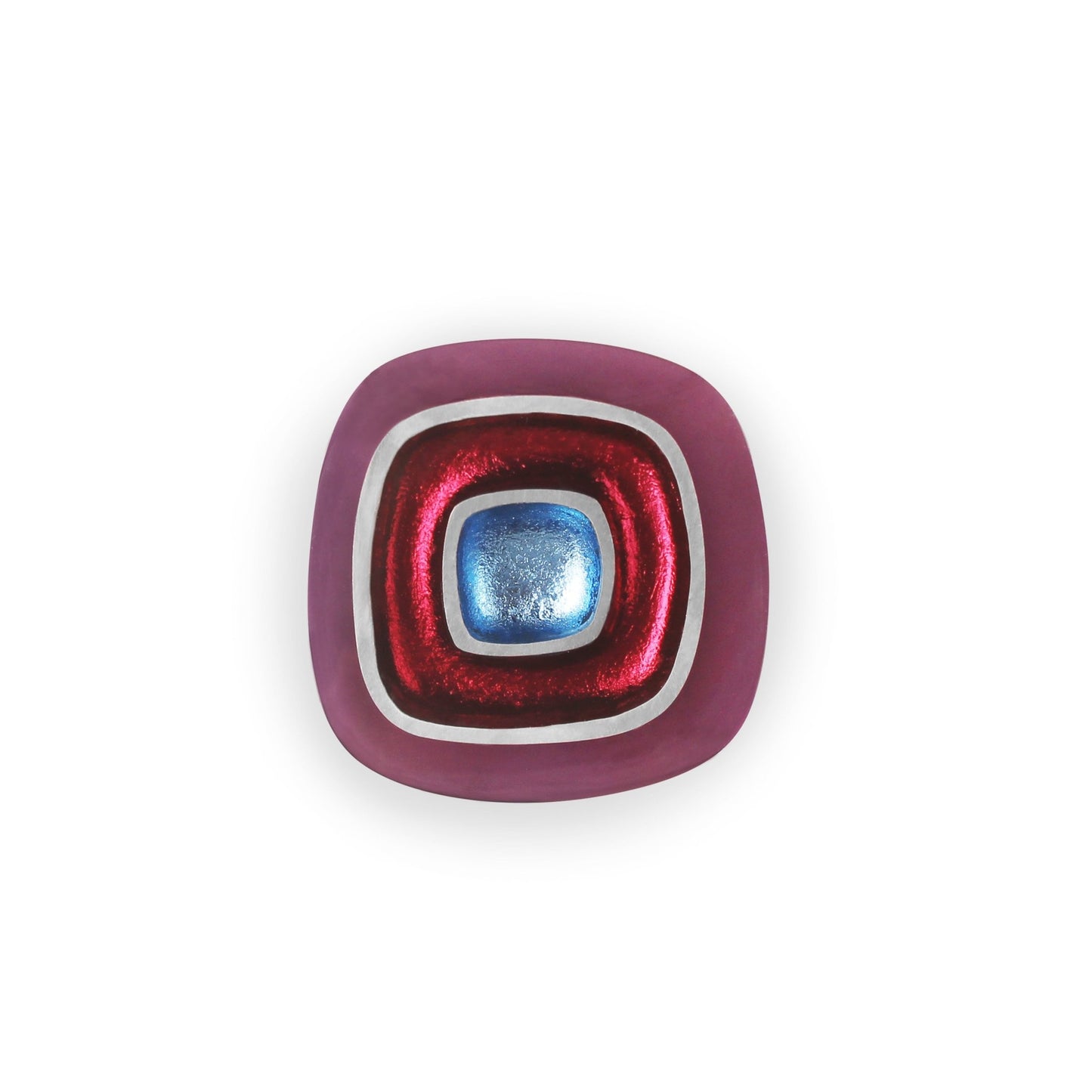 Rainbow Abstract Squares Shiny Brooch | The Jewellery Stop