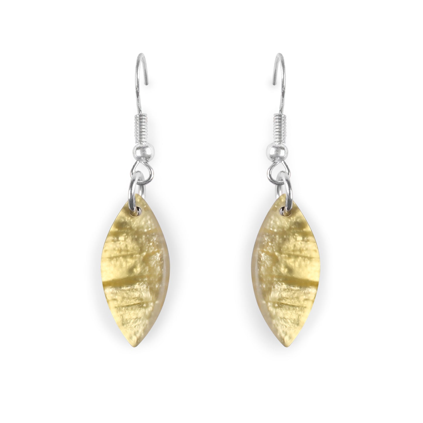 Palomino Tribal Leaf Matte Medium Fish Hook Earrings | The Jewellery Stop