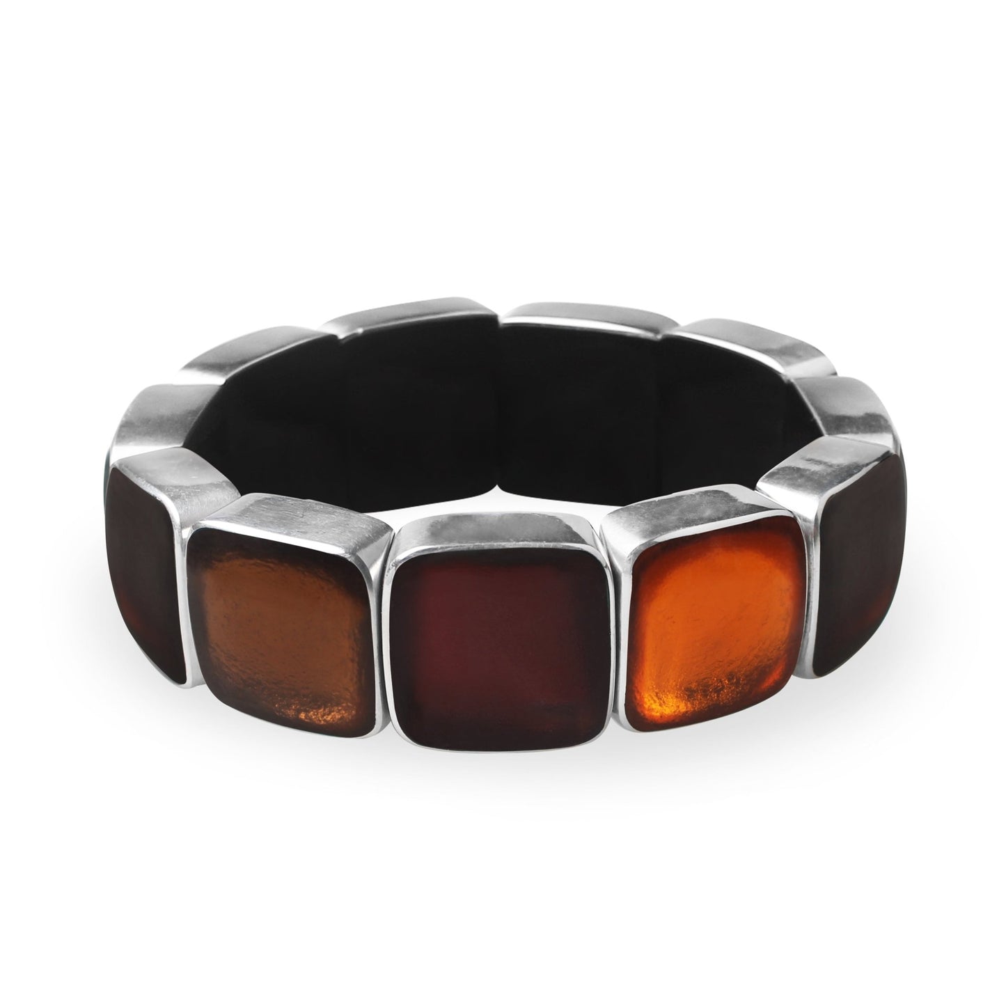 Chilli Aluminium Squares Shiny Large Bangle | The Jewellery Stop