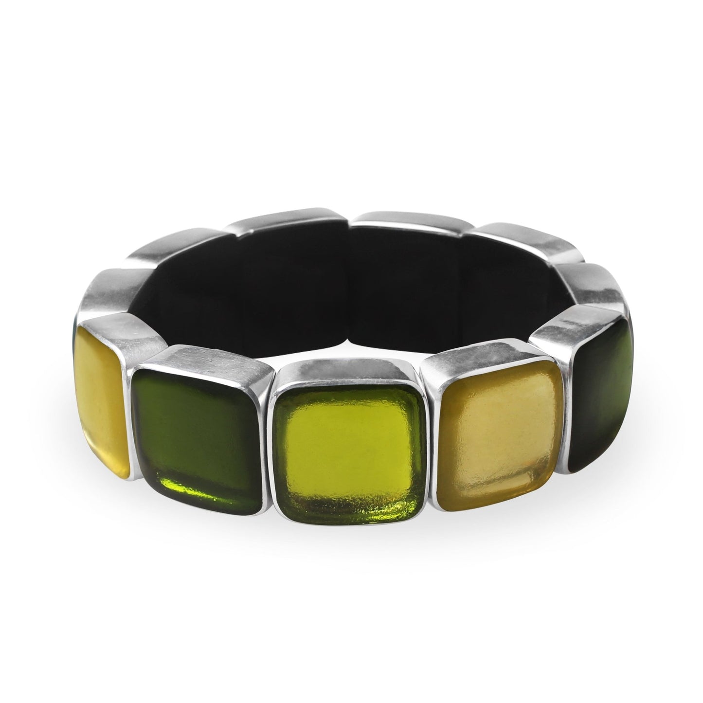 Citrus Aluminium Squares Shiny Bangle | The Jewellery Stop
