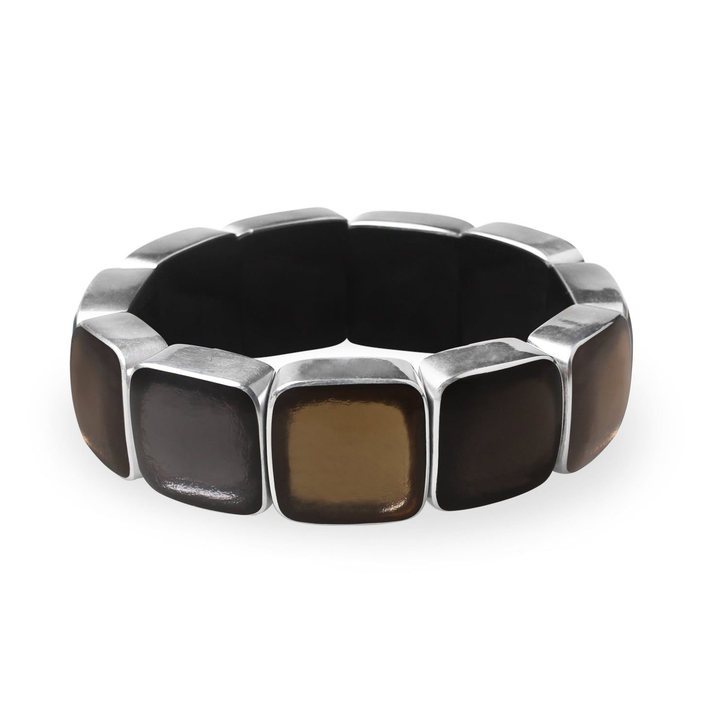 Metallics Aluminium Squares Shiny Bangle | The Jewellery Stop