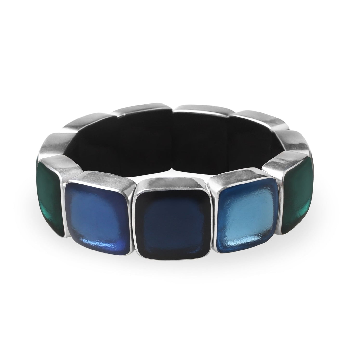 Pacific Aluminium Squares Shiny Bangle | The Jewellery Stop