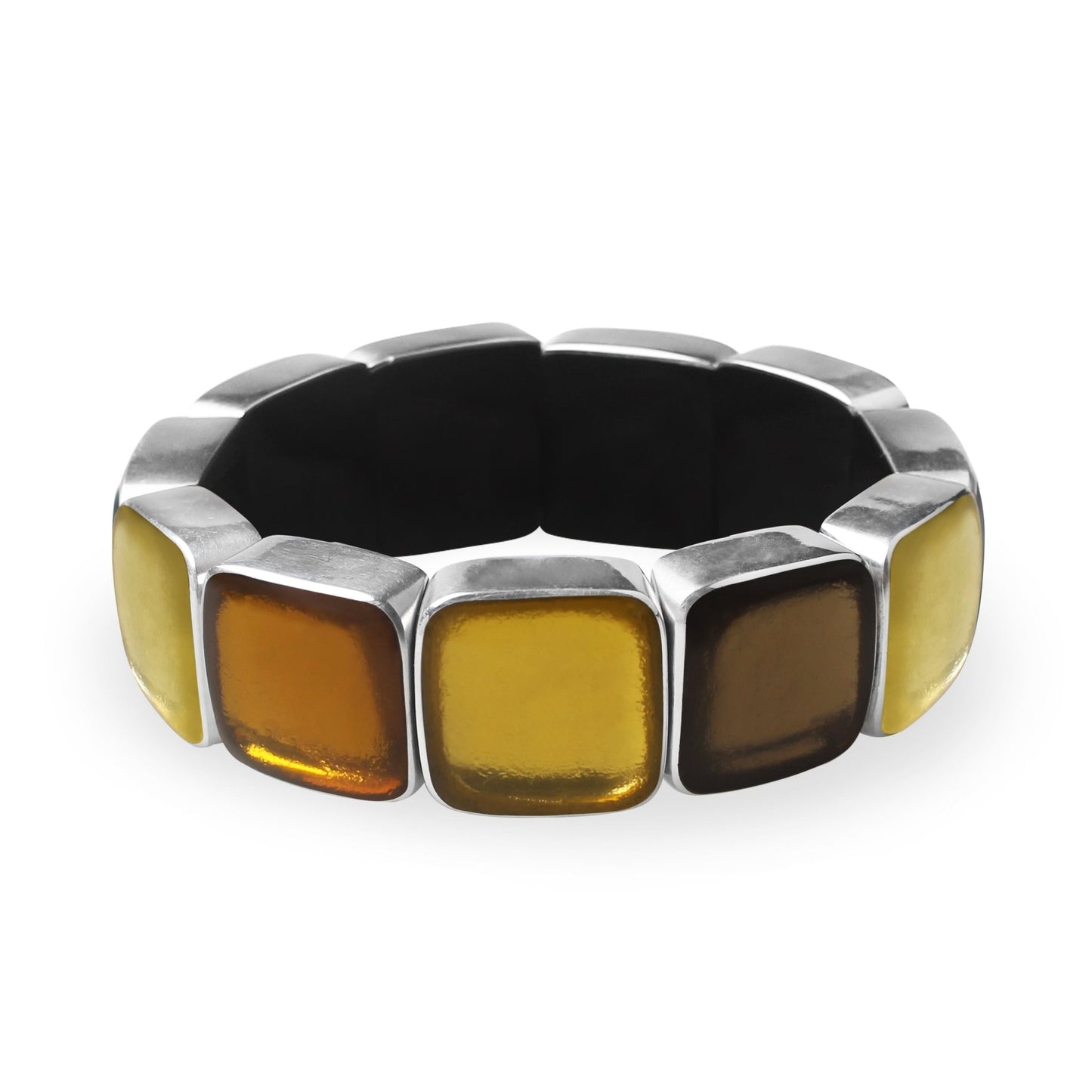 Palomino Aluminium Squares Shiny Bangle | The Jewellery Stop