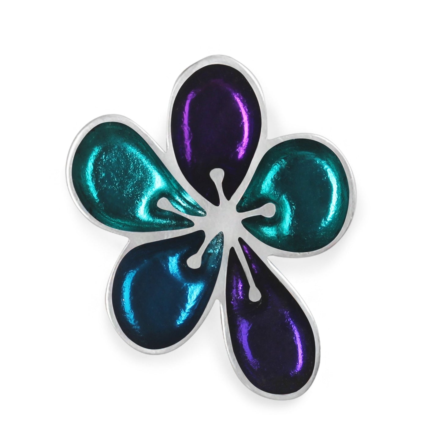 Peacock Calachuchi Shiny Brooch | The Jewellery Stop