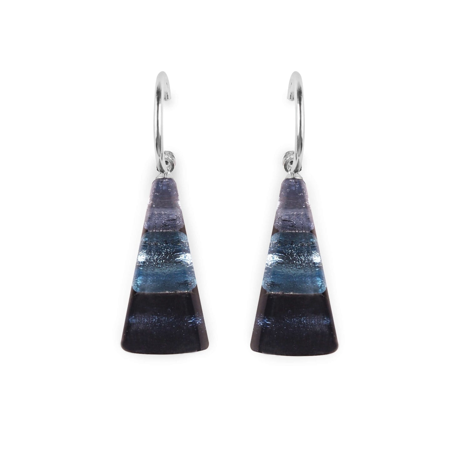 Ice Deco Triangle Shiny Creole Earrings | The Jewellery Stop