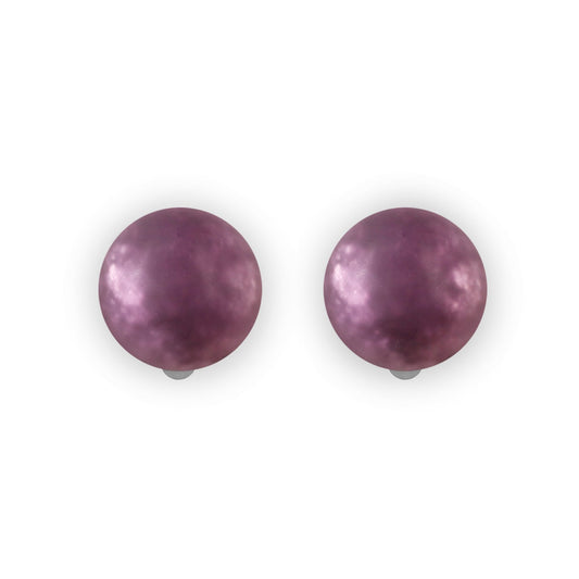 Rainbow Cabouchon Matte Large Clip Earrings | The Jewellery Stop