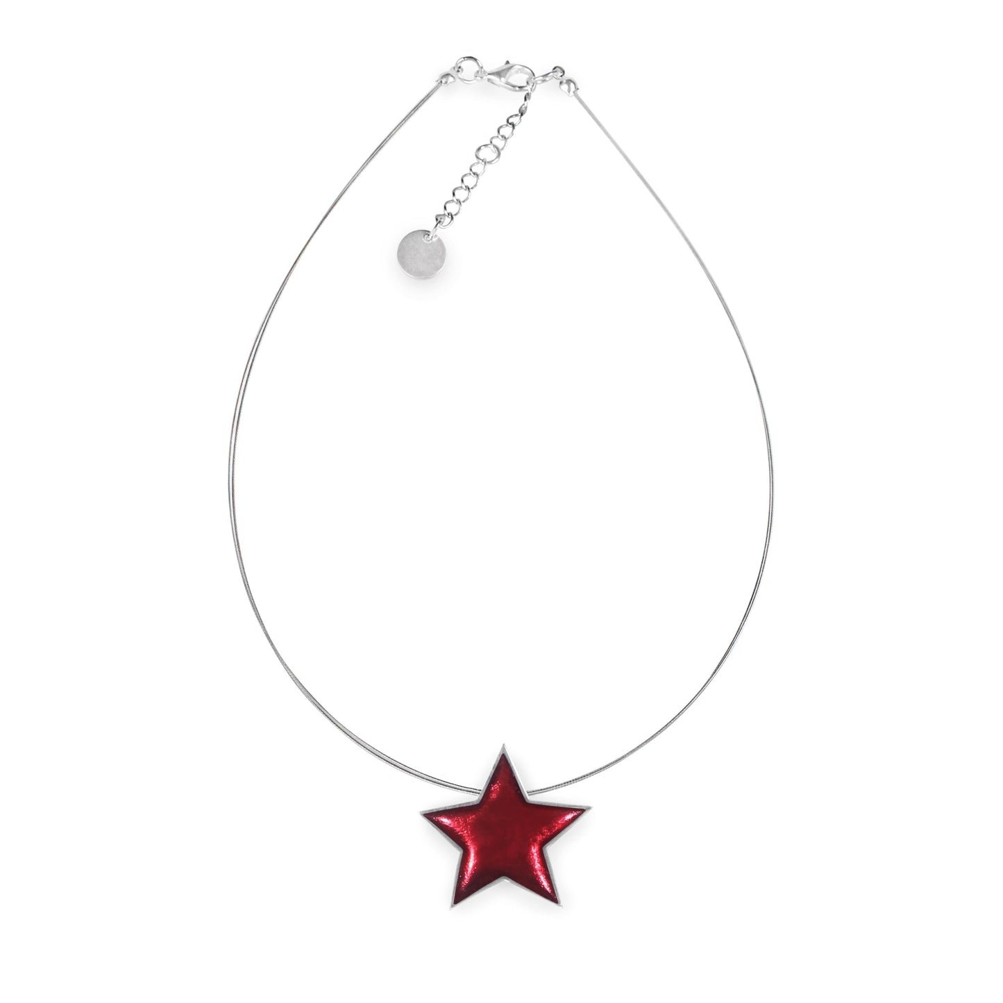 Sangria Pewter Star Shiny Single Pendant | The Jewellery Stop
