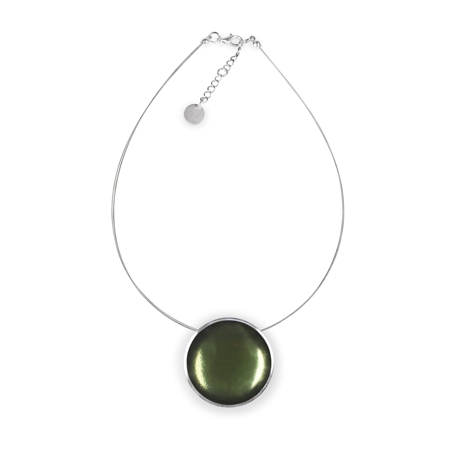 Everglade Aluminium Cabouchon Shiny Pendant | The Jewellery Stop
