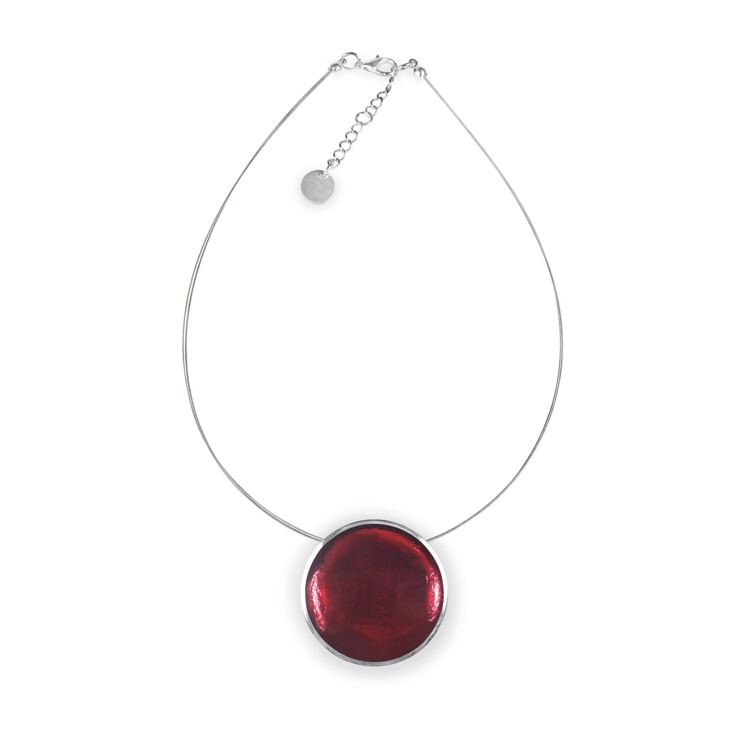 Sangria Aluminium Cabouchon Shiny Pendant | The Jewellery Stop