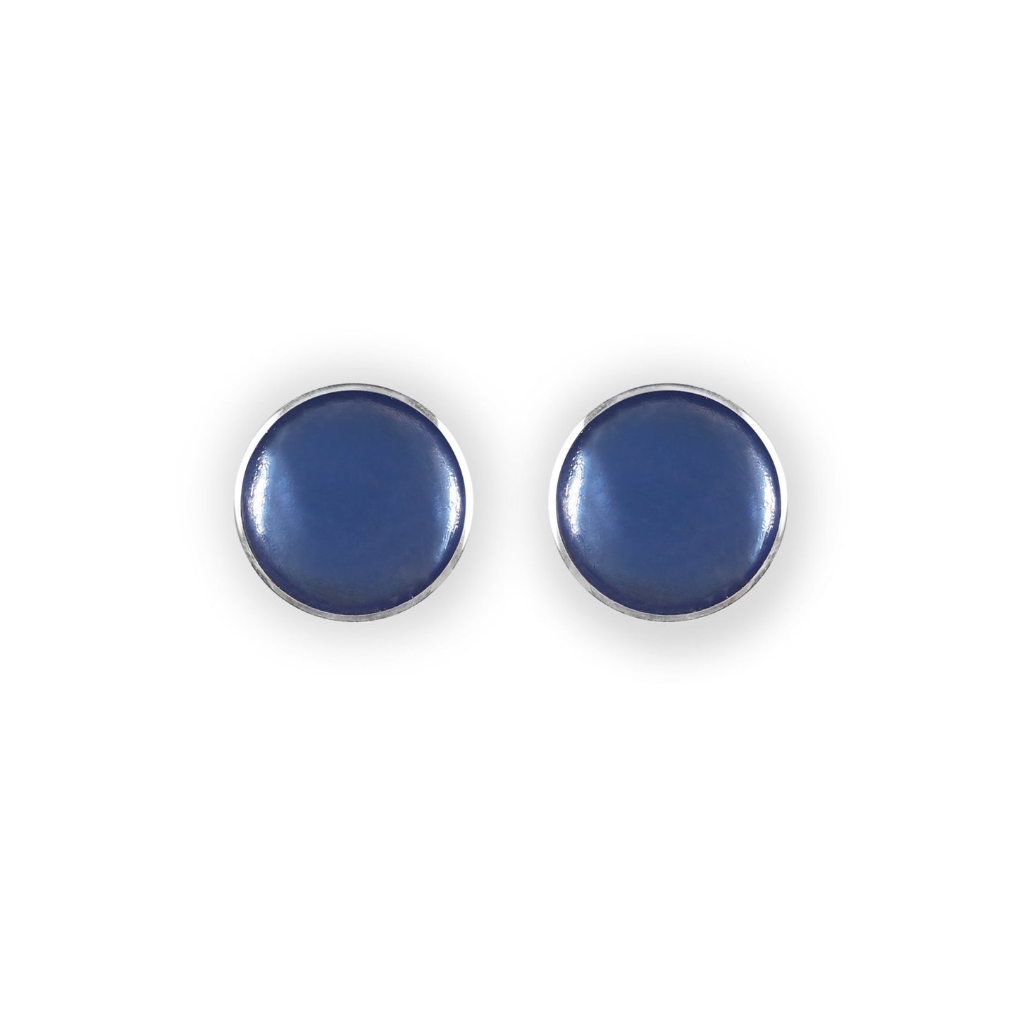 Lupin Aluminium Cabouchon Shiny Stud Earrings | The Jewellery Stop