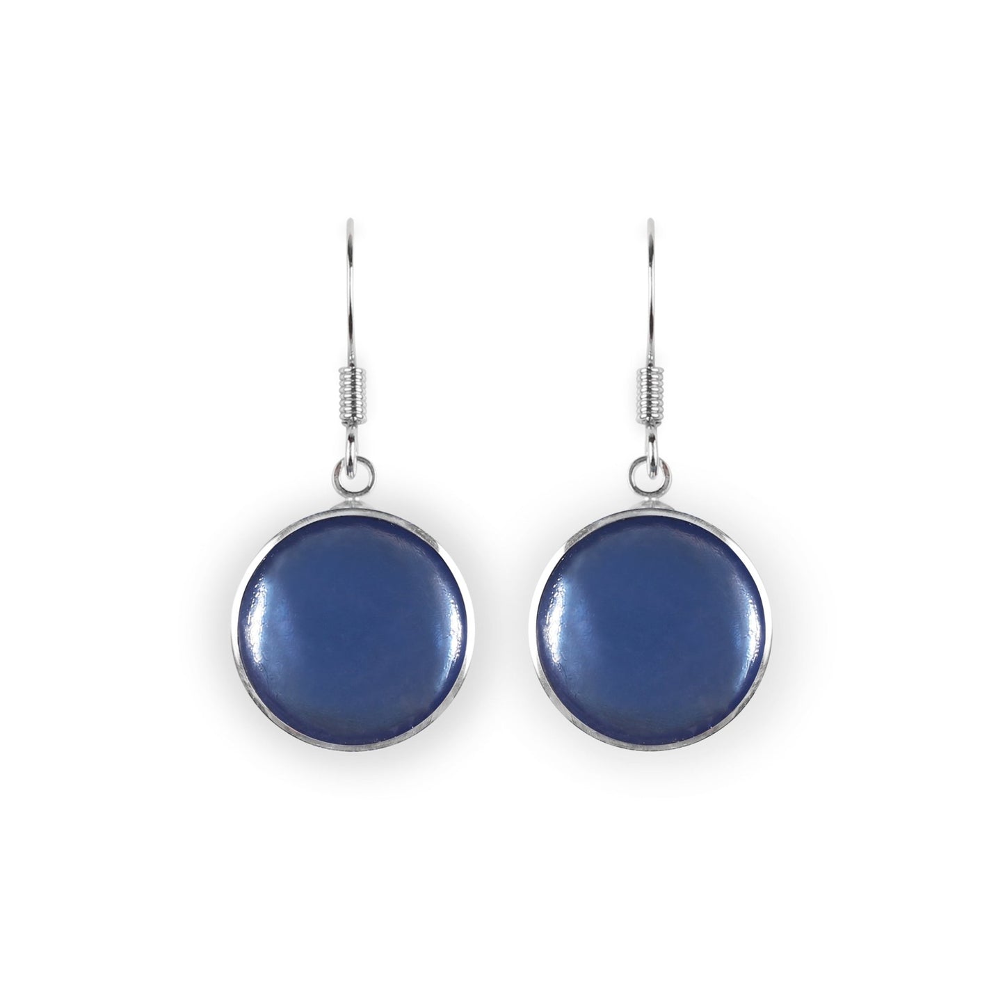 Lupin Aluminium Cabouchon Shiny Fish Hook Earrings | The Jewellery Stop