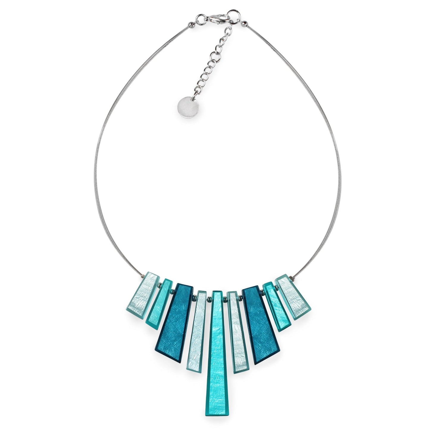 Teal Deco Extravaganza Shiny Necklace | The Jewellery Stop