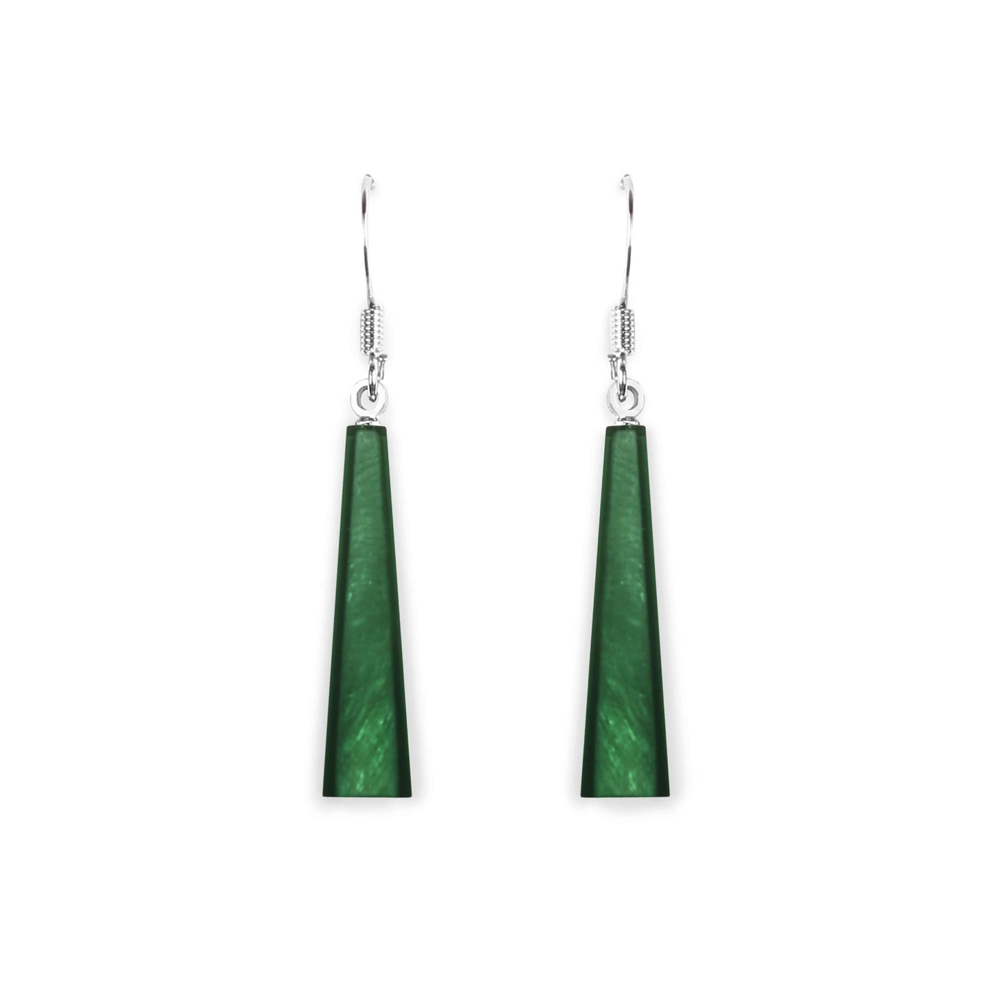 Kiwi Deco Extravaganza Shiny Fish Hook Earrings | The Jewellery Stop