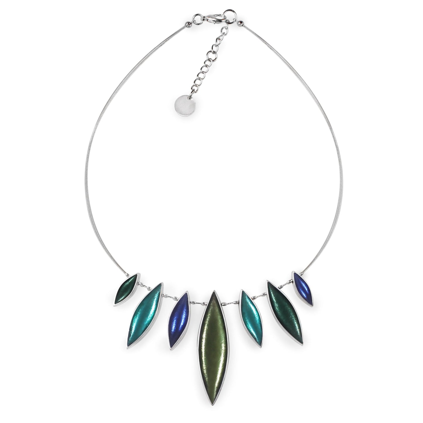 Everglade Elliptical Petals Shiny Necklace | The Jewellery Stop