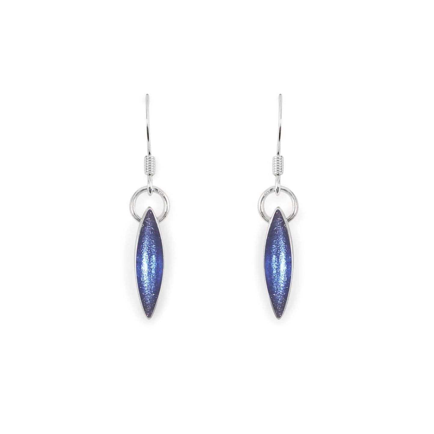 Lupin Elliptical Petals Shiny Fish Hook Earrings | The Jewellery Stop