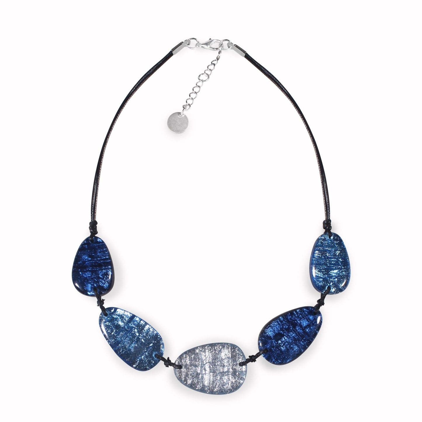 Ice Textured Pebble Shiny Necklace | The Jewellery Stop