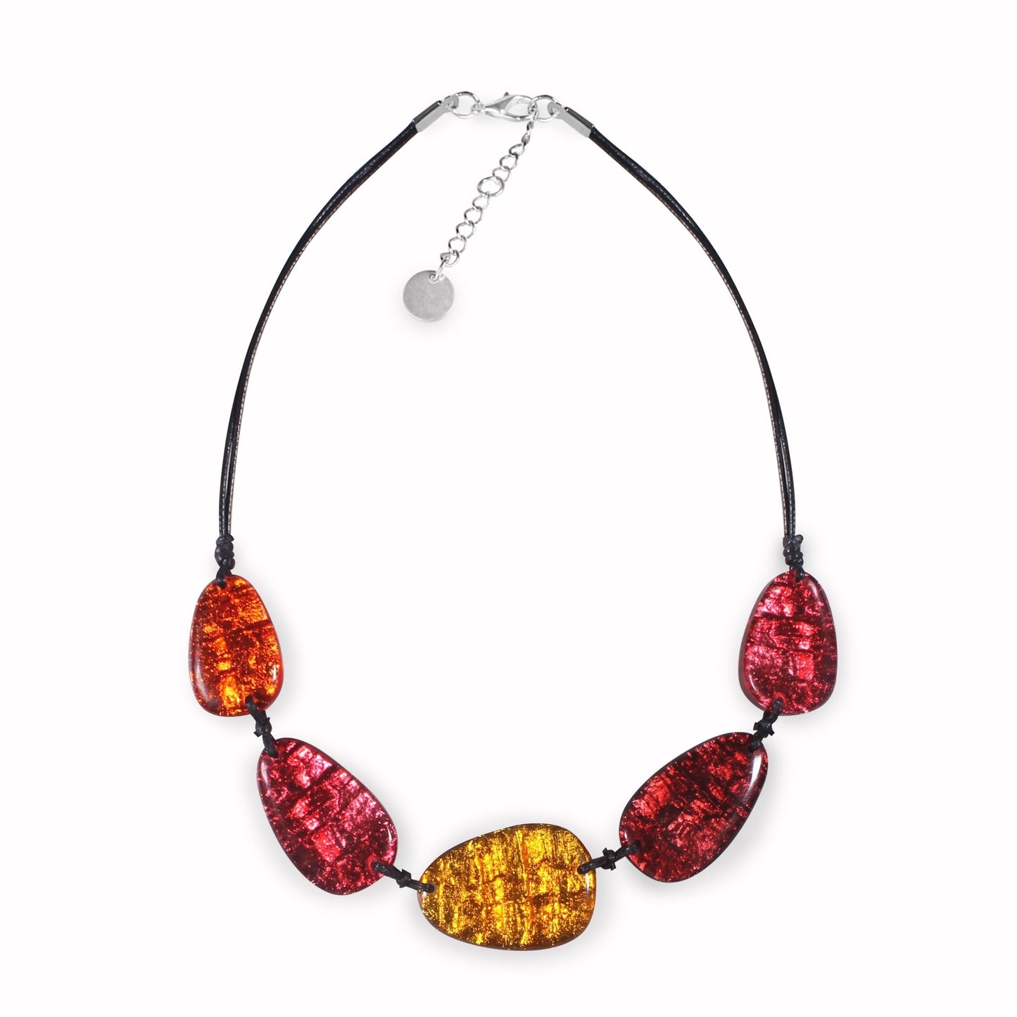 Sangria Textured Pebble Shiny Necklace | The Jewellery Stop