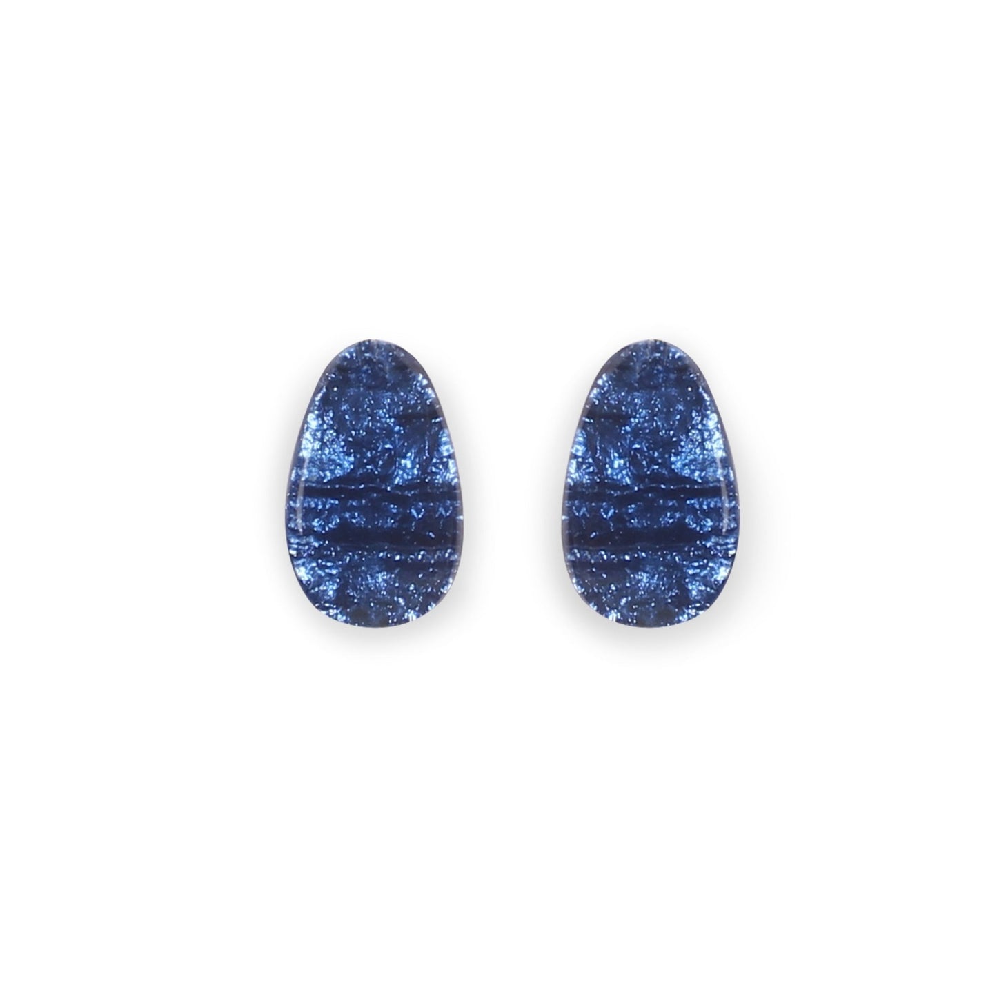 Ice Textured Pebble Shiny Stud Earrings | The Jewellery Stop