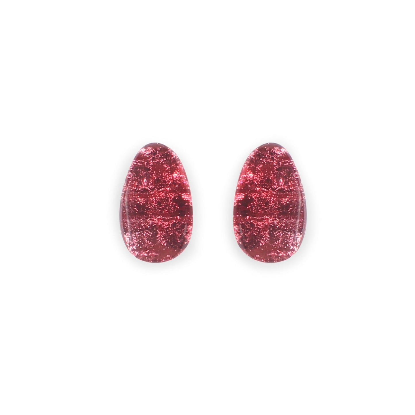 Sangria Textured Pebble Shiny Stud Earrings | The Jewellery Stop
