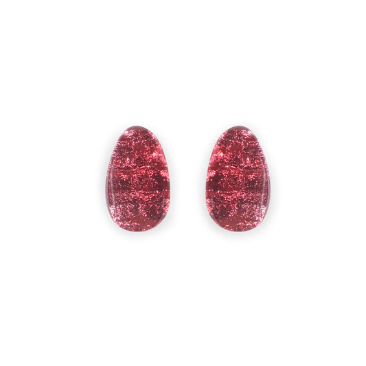 Sangria Textured Pebble Shiny Stud Earrings | The Jewellery Stop