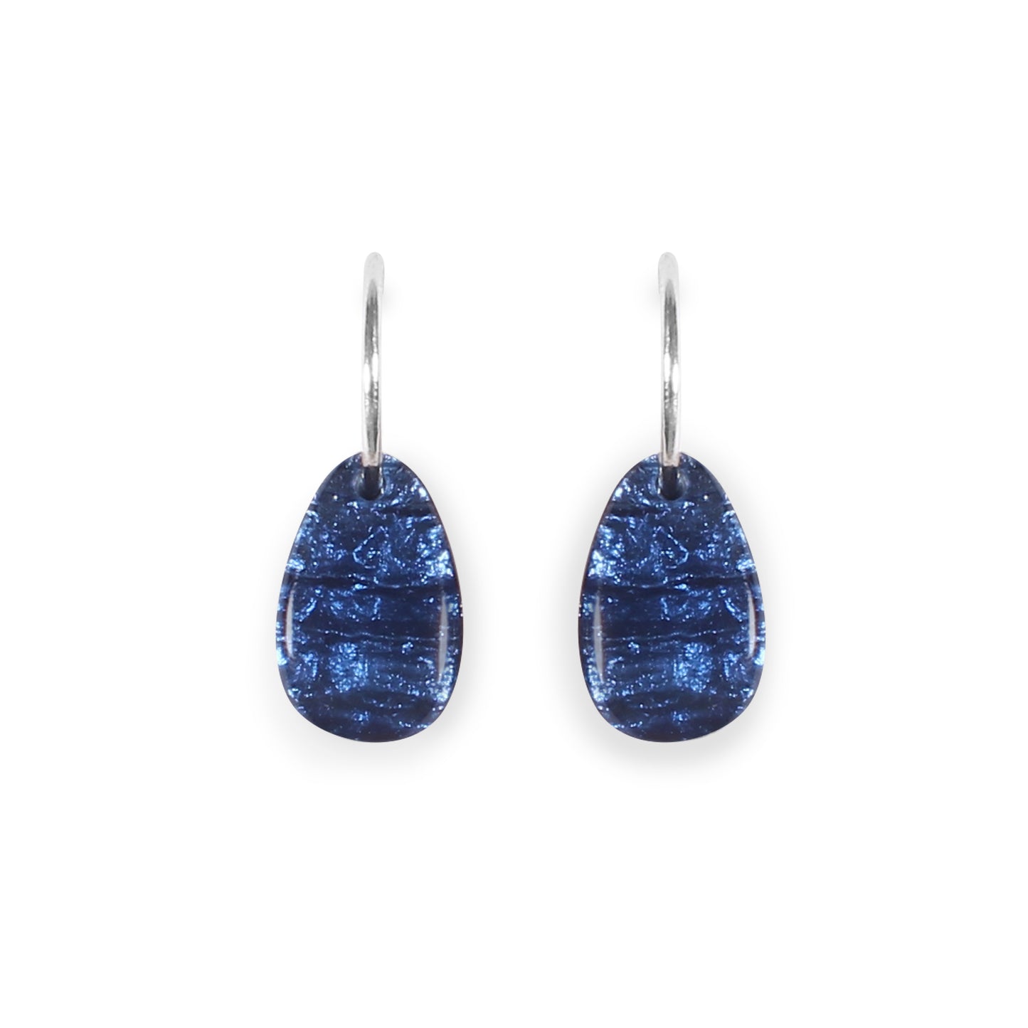 Ice Textured Pebble Shiny Creole Earrings | The Jewellery Stop