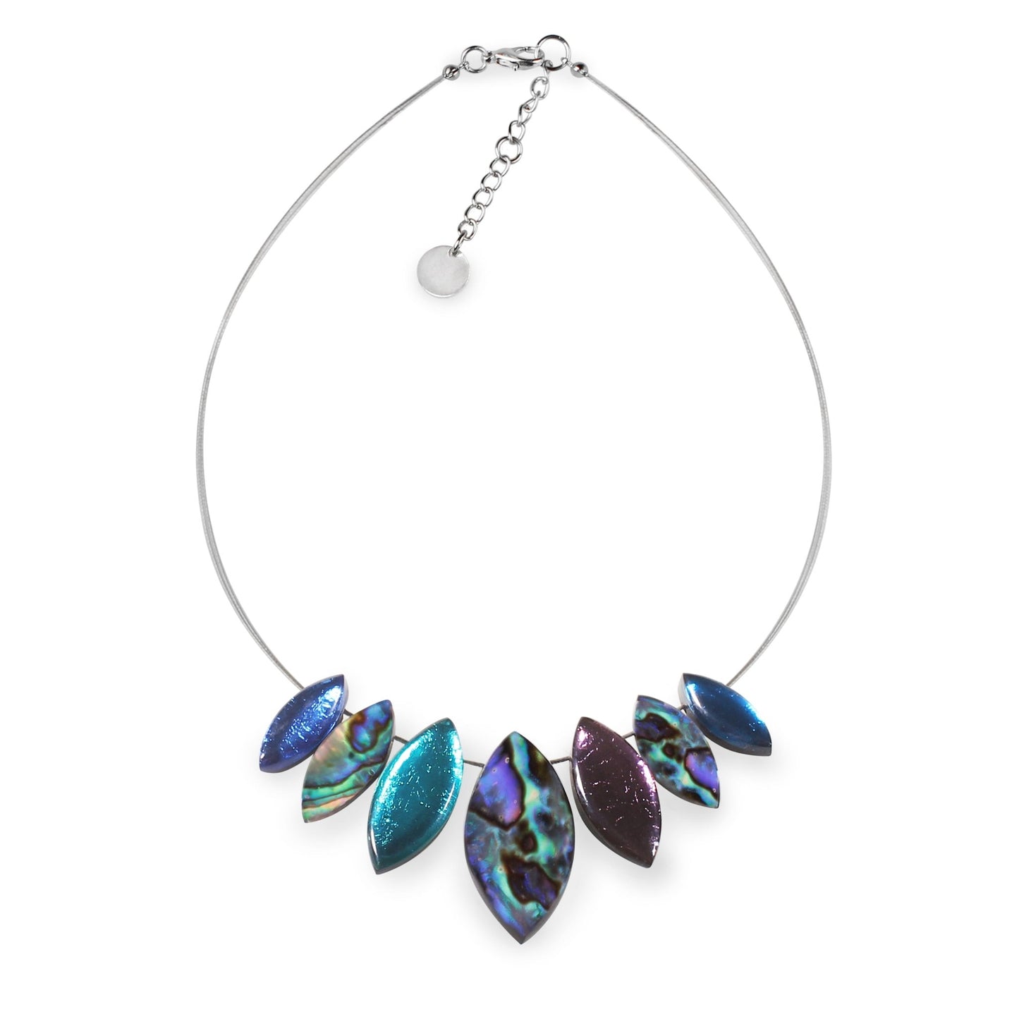 Paua Paua Shell Petal Shiny Necklace | The Jewellery Stop