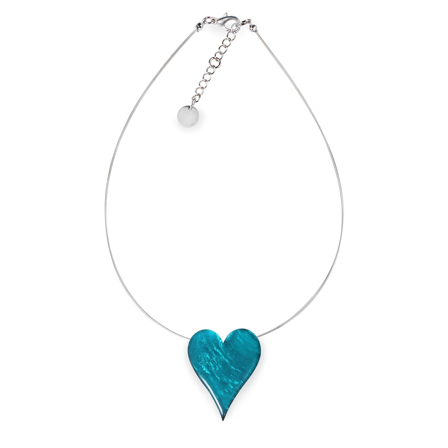 Teal Cupid Shiny Pendant | The Jewellery Stop