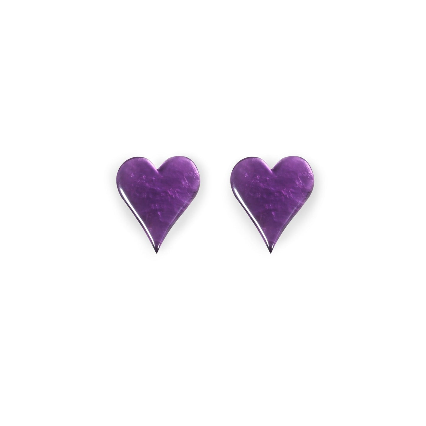 Purple Cupid Shiny Stud Earrings | The Jewellery Stop