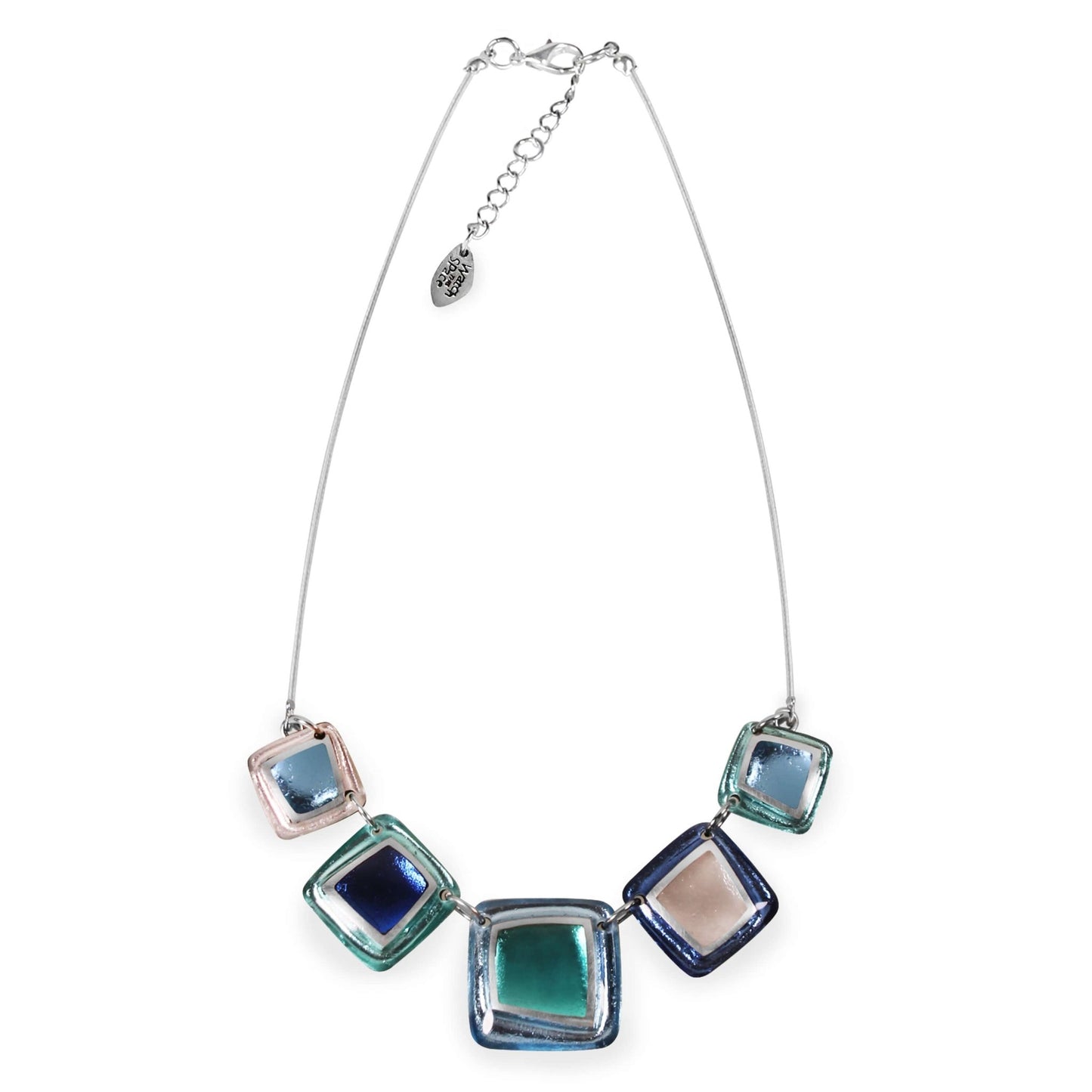 Arctic Irregular Squares Shiny Necklace | The Jewellery Stop