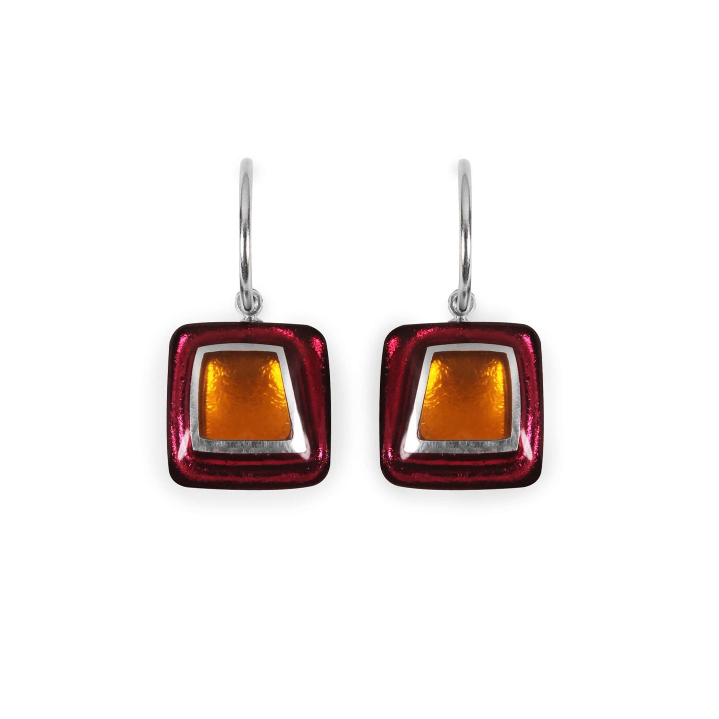 Latino Irregular Squares Shiny Creole Earrings | The Jewellery Stop