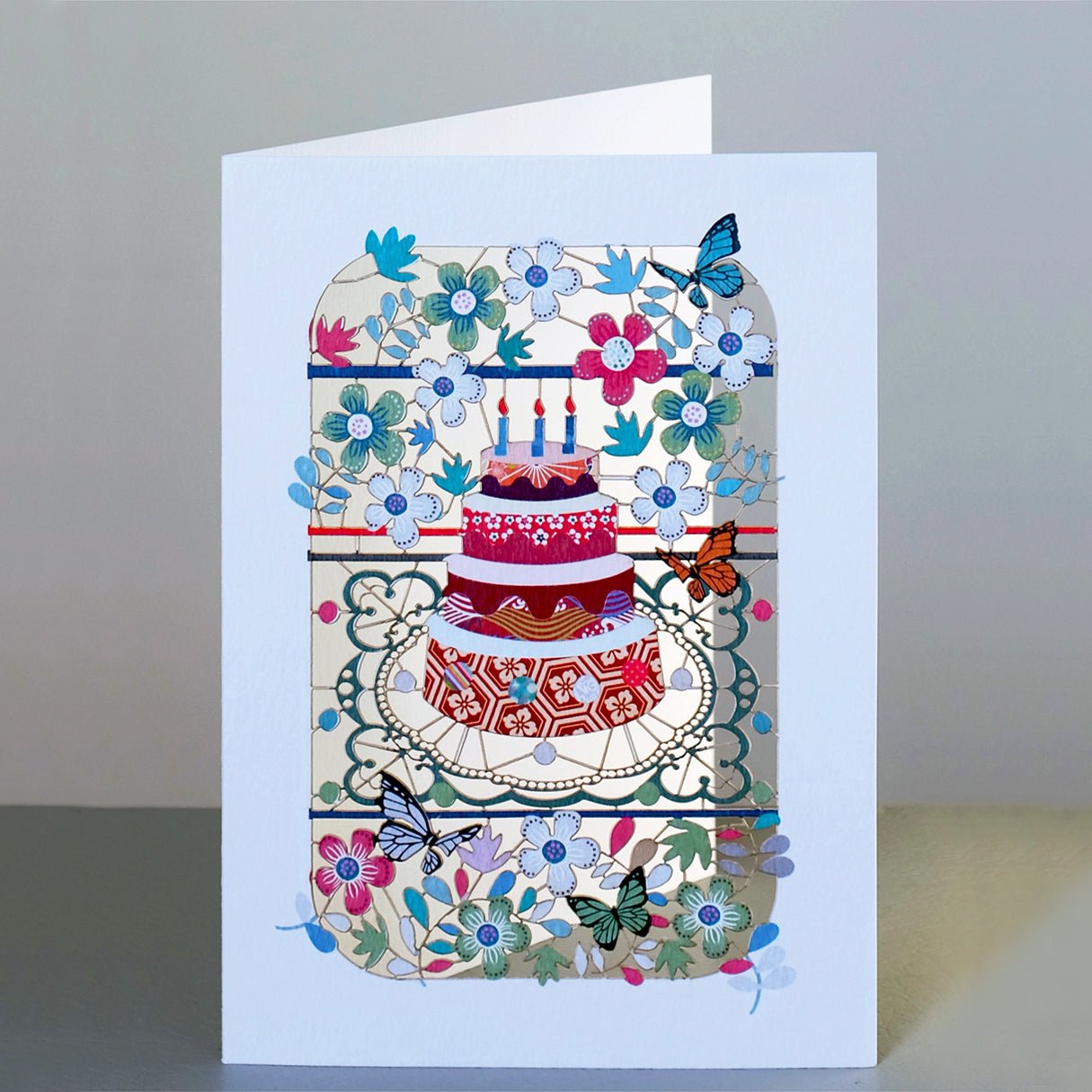 Birthday Cake and Flowers Greeting Card | The Jewellery Stop