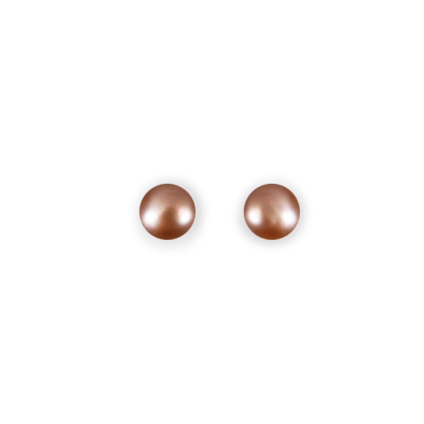 Champagne Freshwater Pearl 5mm Stud Earrings | The Jewellery Stop