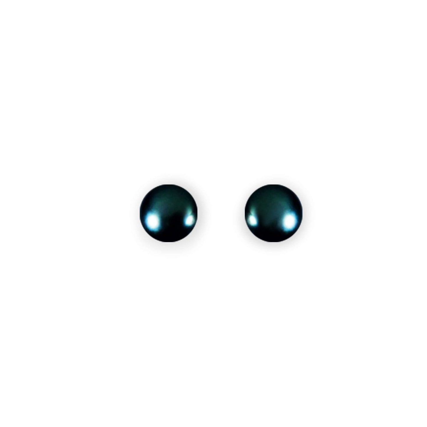Teal Freshwater Pearl 5mm Stud Earrings | The Jewellery Stop