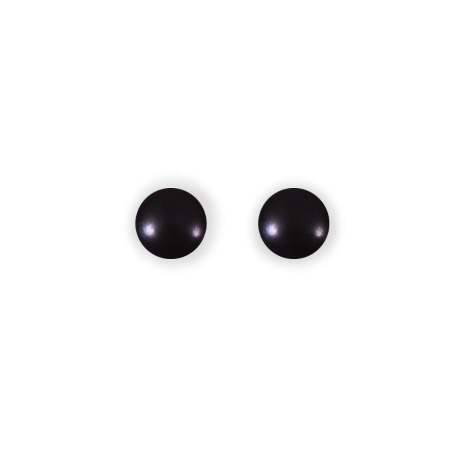 Black Freshwater Pearl 6mm Stud Earrings | The Jewellery Stop