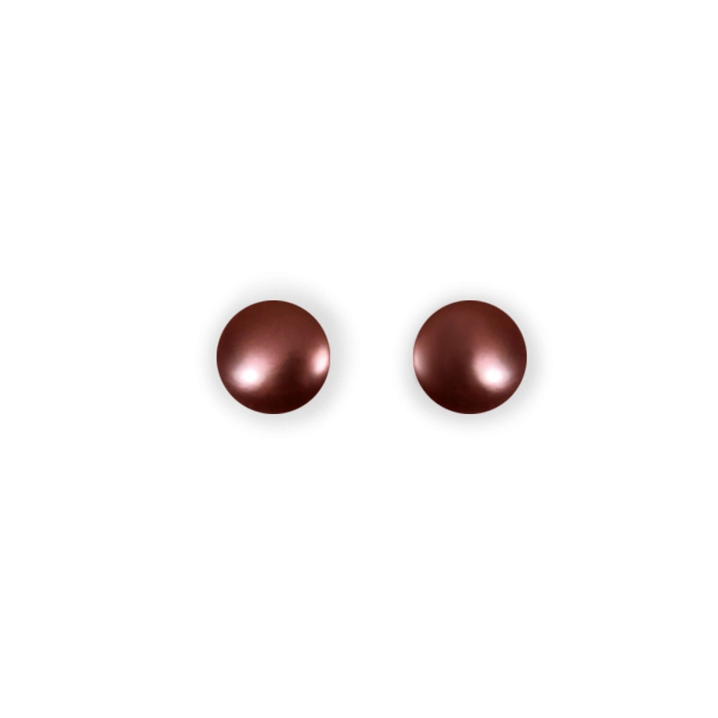 Copper Freshwater Pearl 6mm Stud Earrings | The Jewellery Stop