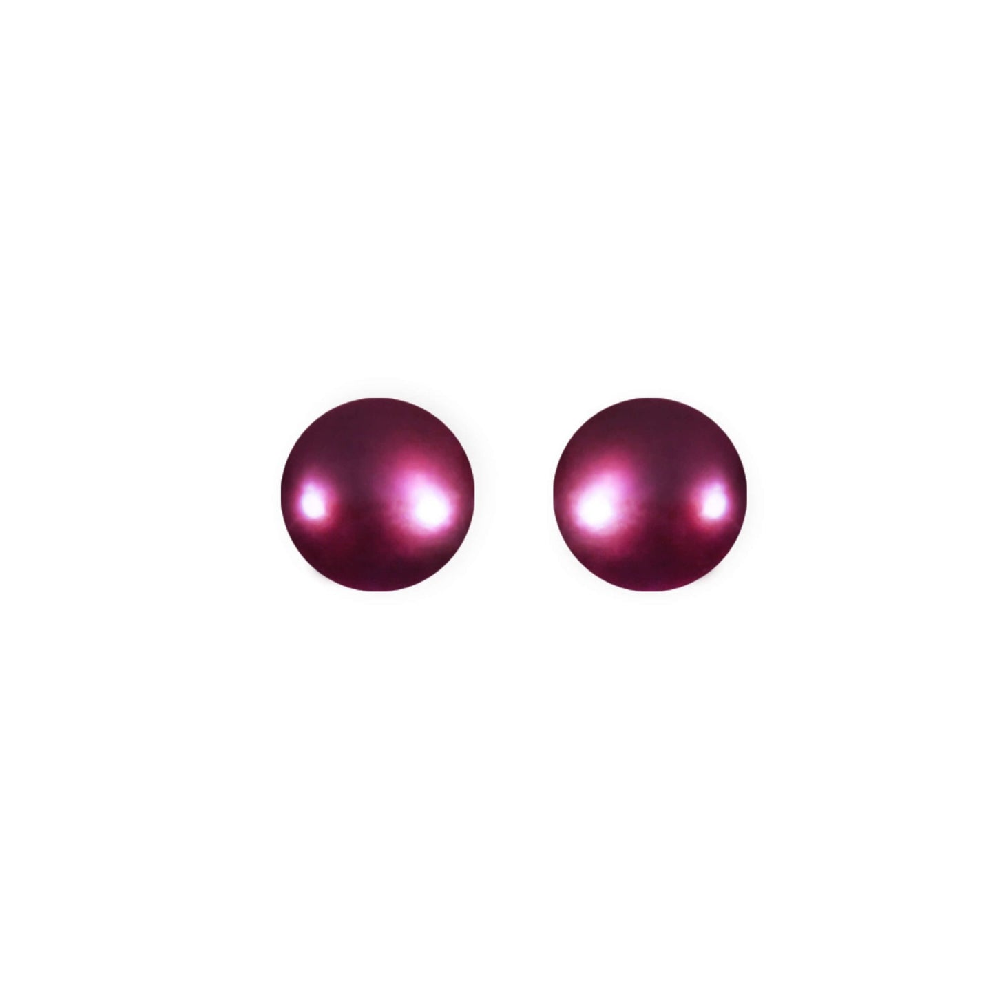 Purple Freshwater Pearl 7mm Stud Earrings | The Jewellery Stop