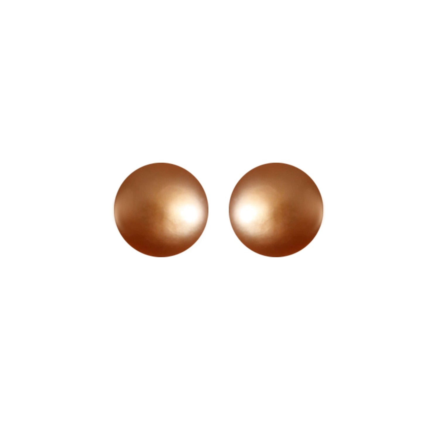 Gold Freshwater Pearl 8mm Stud Earrings | The Jewellery Stop