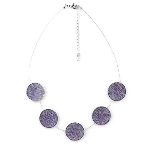 Purple Scratched Pewter Necklace | The Jewellery Stop