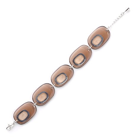 Brown Retro Oblong Bracelet | The Jewellery Stop