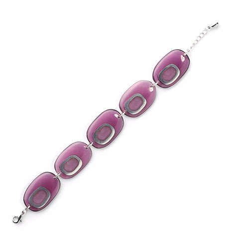 Purple Retro Oblong Bracelet | The Jewellery Stop