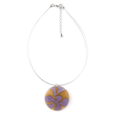 Purple Abstract Flower Pendant | The Jewellery Stop