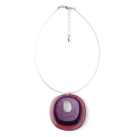 Purple Square With Hole Pendant | The Jewellery Stop
