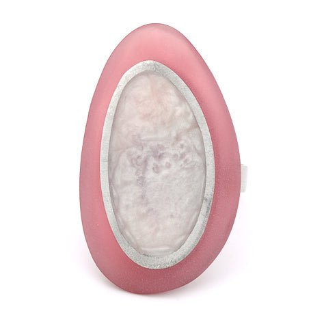 Pink Two Tone Organic Matte Ring | The Jewellery Stop