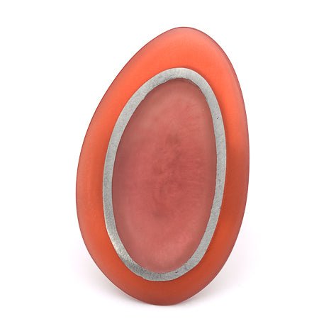 Red Two Tone Organic Matte Ring | The Jewellery Stop