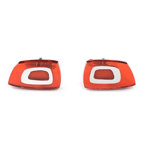 Red Abstract Rectangle Cufflinks | The Jewellery Stop