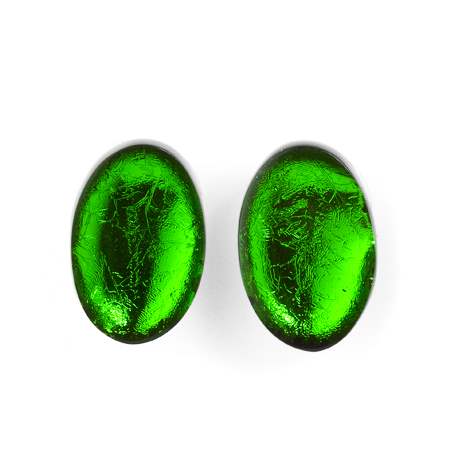 Green Classic Ovals Stud Earrings | The Jewellery Stop