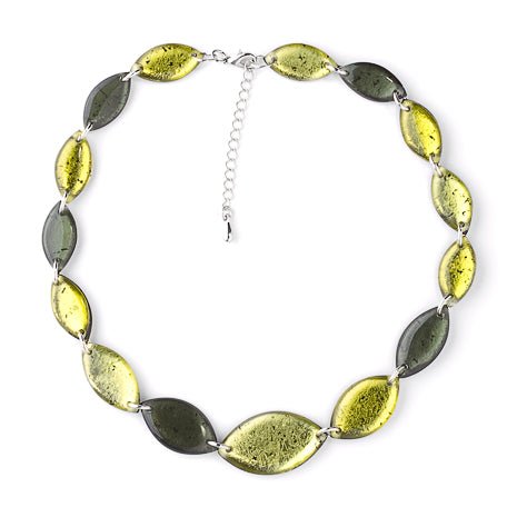 Green Diamond Resin Necklace | The Jewellery Stop