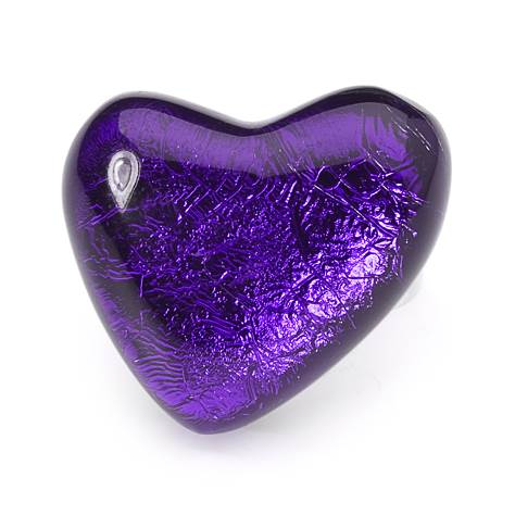 Purple Love Heart Ring | The Jewellery Stop
