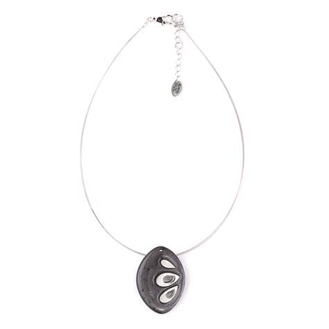 Black Classic Splash Pendant | The Jewellery Stop